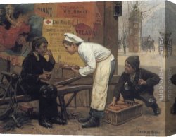 Joseph-charles-paul, Prince Napol Canvas Paintings - The Cunning Thief by Paul Charles Chocarne-Moreau