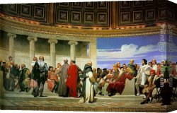 Delaroche Canvas Paintings - Hemicycle of the Ecole des Beaux-Arts by Paul Delaroche