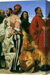 Delaroche Canvas Paintings - Hemicycle of the Ecole des Beaux-Arts - detail by Paul Delaroche