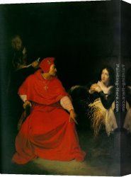 Delaroche Canvas Paintings - Joan of Arc in Prison by Paul Delaroche