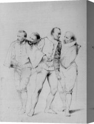 Delaroche Canvas Paintings - Pencil Study II by Paul Delaroche