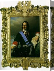 Delaroche Canvas Paintings - Peter the Great of Russia by Paul Delaroche