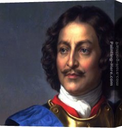 Delaroche Canvas Paintings - Peter the Great of Russia - detail by Paul Delaroche