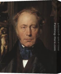 Delaroche Canvas Paintings - Portrait - detail by Paul Delaroche