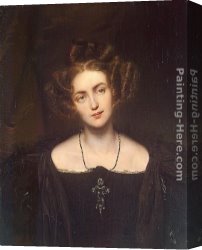 Delaroche Canvas Paintings - Portrait of Henrietta Sontag by Paul Delaroche
