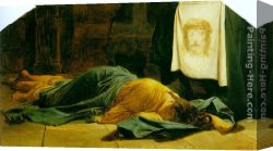 Delaroche Canvas Paintings - Saint Veronica by Paul Delaroche