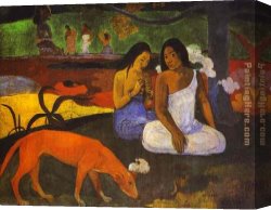 Paul Ranson Canvas Paintings - Arearea by Paul Gauguin