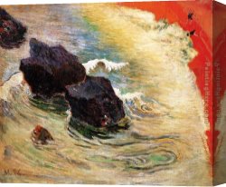 Wave Canvas Paintings - The Wave by Paul Gauguin