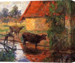 A Soft Place in My Heart Canvas Paintings - Watering Place by Paul Gauguin