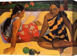 Abigail, a New Model Canvas Paintings - What News by Paul Gauguin