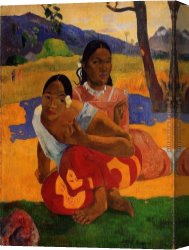 Gauguin Canvas Paintings - When Will You Marry by Paul Gauguin