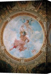Psyche Canvas Paintings - Enlevement de Psyche by Paul Jacques Aime Baudry