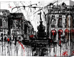 Town Canvas Paintings - London Town by Paul Kenton