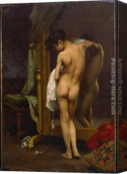 Venetian Canvas Paintings - A Venetian Bather by Paul Peel