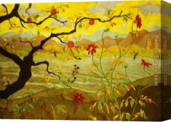 Paul Ranson Canvas Paintings - Apple Tree With Red Fruit by Paul Ranson
