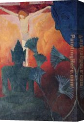 Paul Ranson Canvas Paintings - Christ and Buddha by Paul Ranson