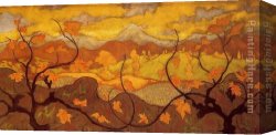 Paul Ranson Canvas Paintings - The Vines by Paul Ranson