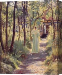 Marie Canvas Paintings - Marie en el jardin by Peder Severin Kroyer