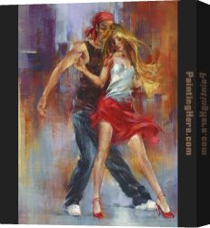 Thoughts Before The Dance Canvas Paintings - Street Dance by Pedro Alvarez