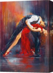 Romance Canvas Paintings - Tango Nuevo II by Pedro Alvarez