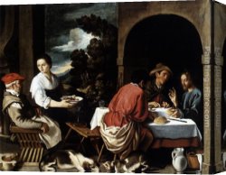 Picture of The Last Supper II Canvas Paintings - The Supper at Emmaus by Pedro Orrente