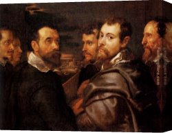 Friends Canvas Paintings - The Mantuan Circle Of Friends by Peter Paul Rubens