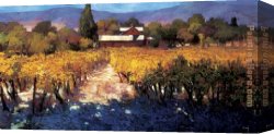 Afternoon Canvas Paintings - Vineyard Afternoon by Philip Craig
