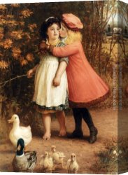 Richards Canvas Paintings - The Foster Sisters by Philip Richard Morris