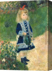 Pierre Canvas Paintings - A Girl with a Watering Can by Pierre Auguste Renoir