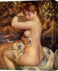 Pierre Canvas Paintings - After The Bath 1888 by Pierre Auguste Renoir