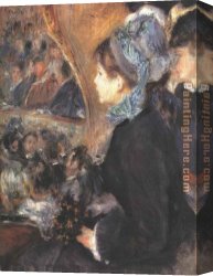 Evening Mood Canvas Paintings - Her First Evening Out by Pierre Auguste Renoir