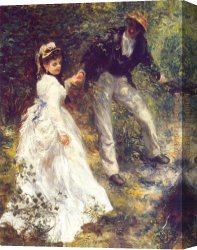 Pierre Canvas Paintings - La Promenade by Pierre Auguste Renoir