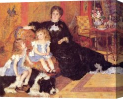 Charpentier Canvas Paintings - Madame Georges Charpentier and her Children, Georgette and Paul by Pierre Auguste Renoir