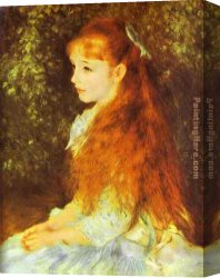 Mlle. Irene Cahen D'anvers Canvas Paintings - Mlle. Irene Cahen d'Anvers by Pierre Auguste Renoir