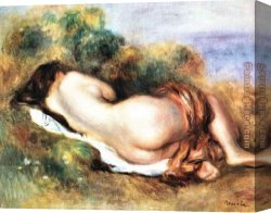 Pierre Canvas Paintings - Reclining Nude by Pierre Auguste Renoir