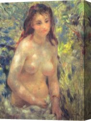 Study of a Punt Moored at Twickenham Canvas Paintings - Study Torso Sunlight Effect by Pierre Auguste Renoir