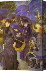 Pierre Canvas Paintings - The Umbrellas by Pierre Auguste Renoir