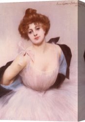 Carrier-belleuse Canvas Paintings - Portrait of a Dancer by Pierre Carrier-Belleuse