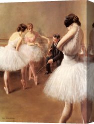 Carrier-belleuse Canvas Paintings - The Ballet Lesson by Pierre Carrier-Belleuse