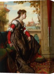 Intimate Thoughts Canvas Paintings - Distant Thoughts by Pierre Jan van der Ouderaa