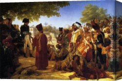 Before a Mosque (cairo) Canvas Paintings - Napoleon Pardoning the Rebels at Cairo by Pierre-Narcisse Guerin