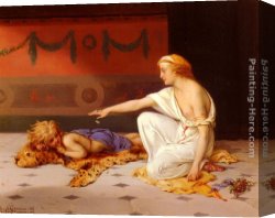 Oliver Canvas Paintings - An Afternoon's Amusement by Pierre Oliver Joseph Coomans