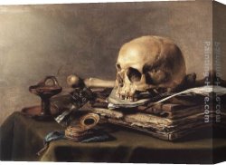 Pieter Canvas Paintings - Vanitas Still Life by Pieter Claesz