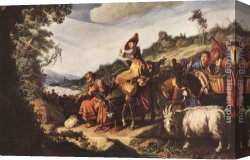 Pieter Canvas Paintings - Abraham's Journey to Canaan by Pieter Lastman