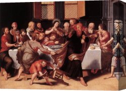Pieter Canvas Paintings - Last Supper by Pieter Pourbus