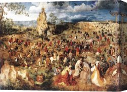 Pieter Canvas Paintings - Christ Carrying the Cross by Pieter the Elder Bruegel
