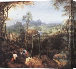 Bruegel Canvas Paintings - Magpie on the Gallow by Pieter the Elder Bruegel