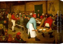 Wedding Canvas Paintings - Peasant wedding by Pieter the Elder Bruegel