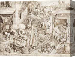 Bruegel Canvas Paintings - Prudence by Pieter the Elder Bruegel