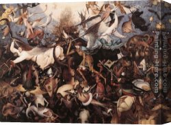Bruegel Canvas Paintings - The Fall of the Rebel Angels by Pieter the Elder Bruegel